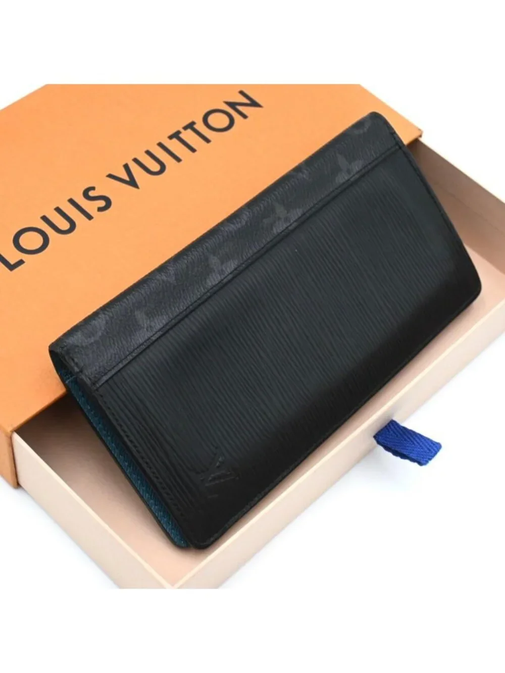 Louis Vuitton Epi Eclipse Portefeuille Brazza Wallet Black